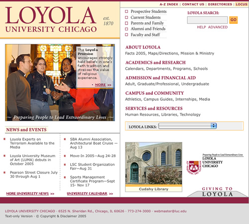 Loyola University Chicago: home page